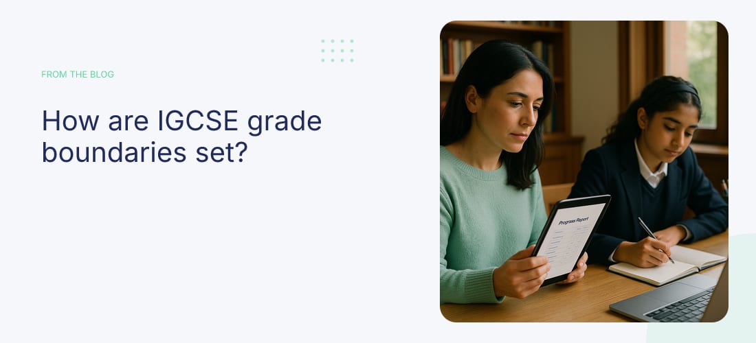 How are IGCSE grade boundaries set?