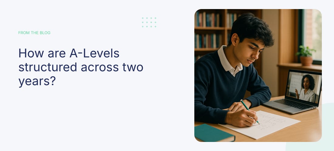 How are A-Levels structured across two years?
