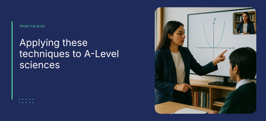 Applying these techniques to A-Level sciences