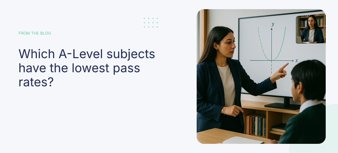 Which A-Level subjects have the lowest pass rates?