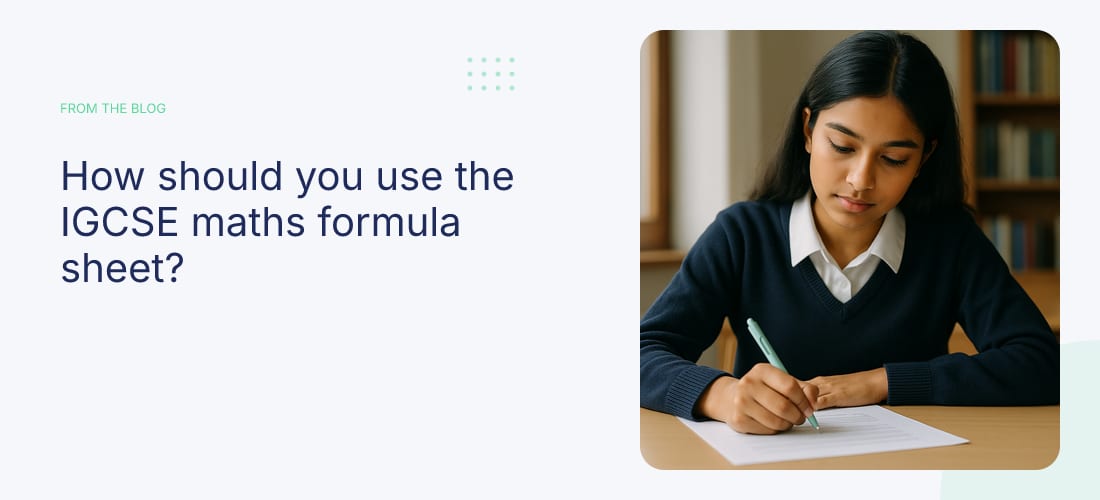 How should you use the IGCSE maths formula sheet?