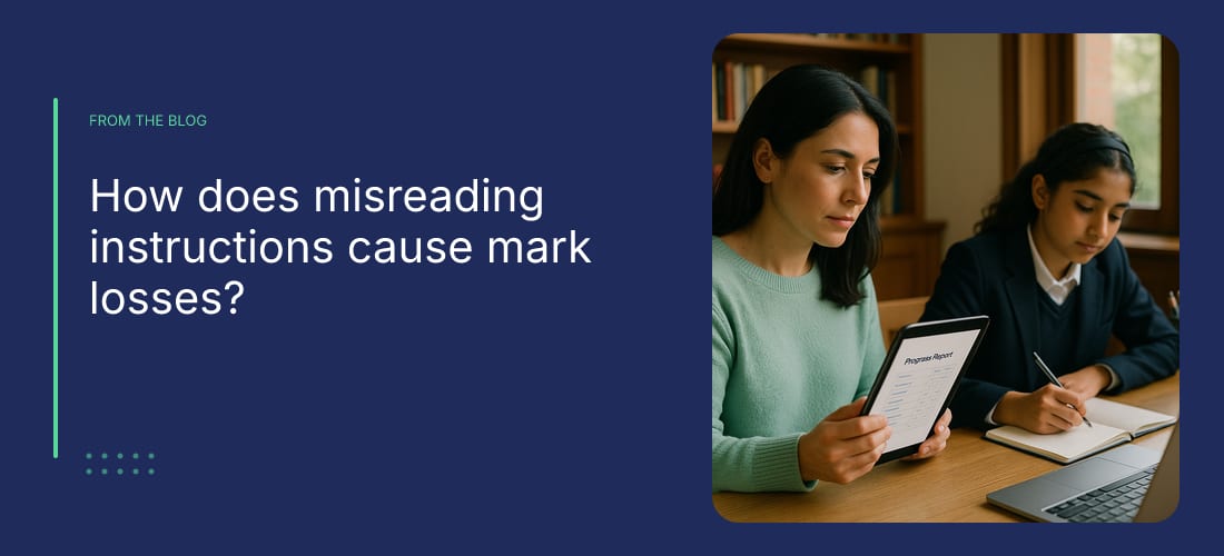 How does misreading instructions cause mark losses?