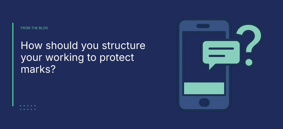 How should you structure your working to protect marks?
