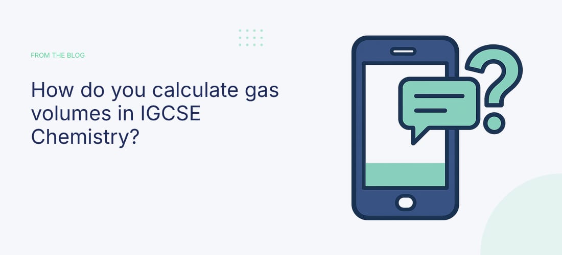 How do you calculate gas volumes in IGCSE Chemistry?