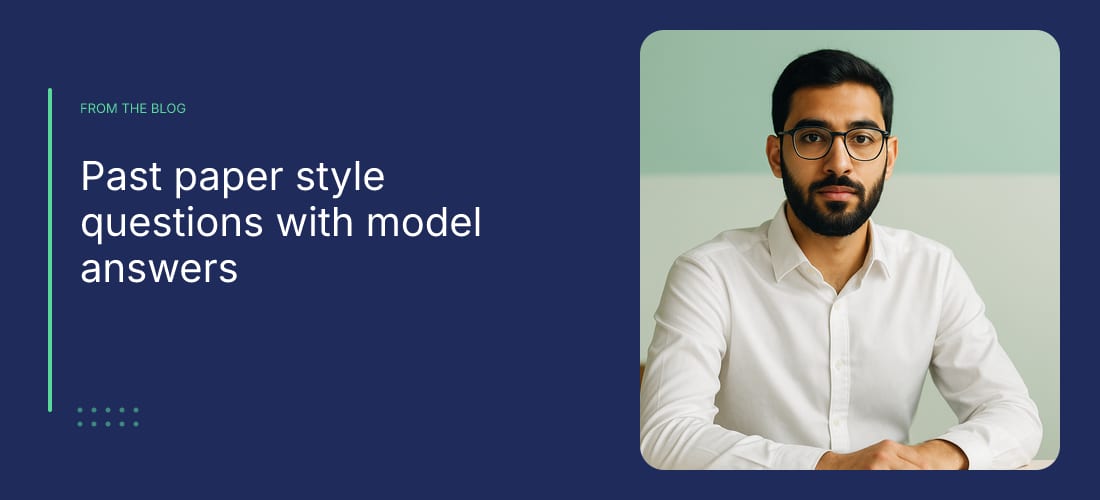 Past paper style questions with model answers