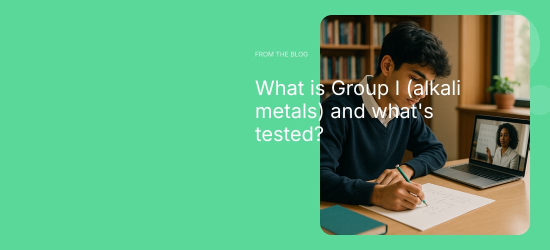What is Group I (alkali metals) and what's tested?