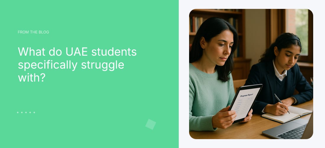 What do UAE students specifically struggle with?