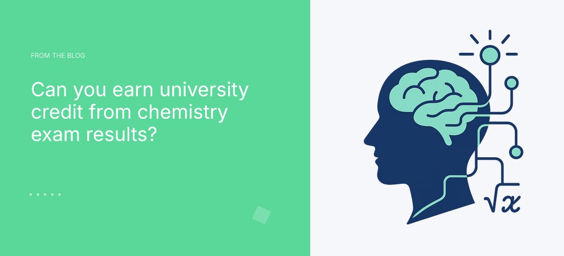 Can you earn university credit from chemistry exam results?