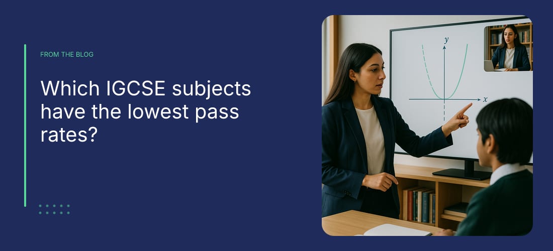 Which IGCSE subjects have the lowest pass rates?