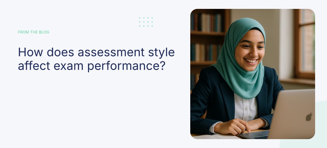 How does assessment style affect exam performance?